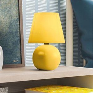 Yellow Ceramic Globe Mini Table Lamp